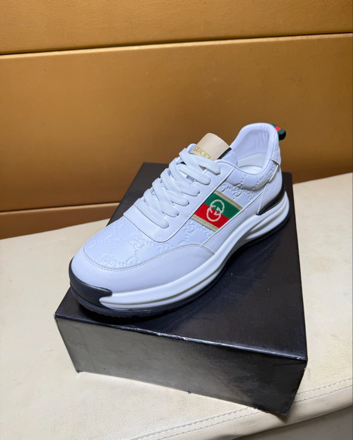 Gucci Re-Web GG Embossed Chunky Sneakers