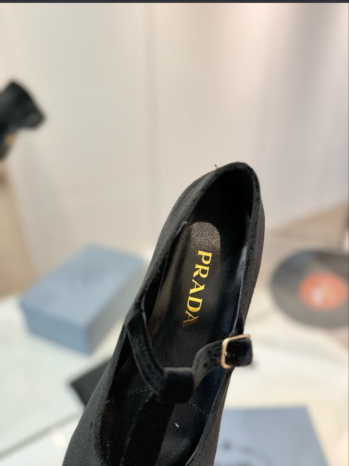 PRADA Velvet Mary Jane with Bow