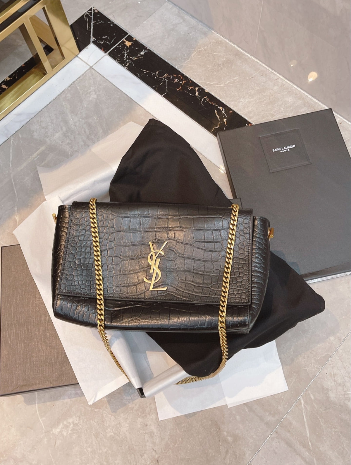 Saint Laurent Cassandre Chain Wallet