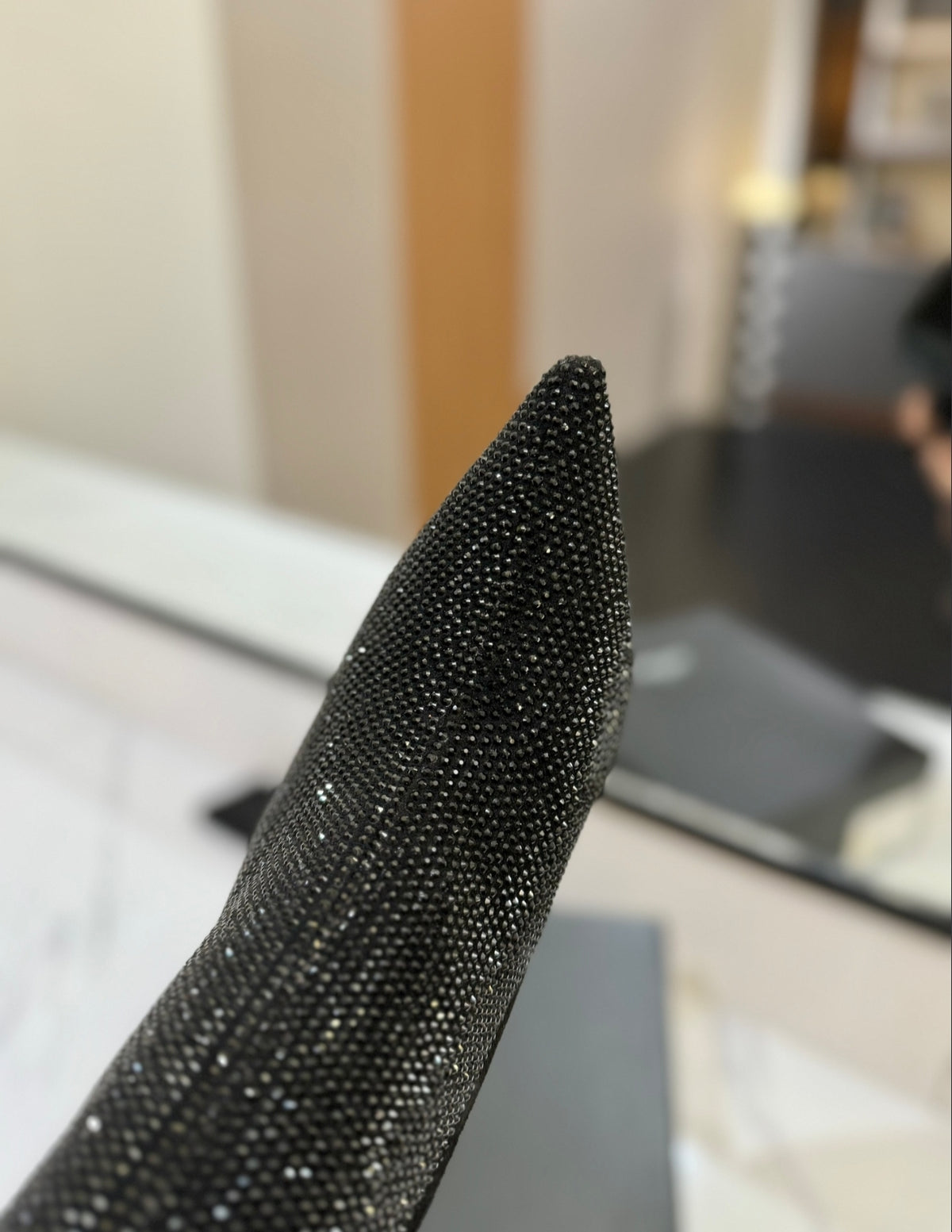 Saint Laurent Kiki Crystal-Embellished Ankle Boots