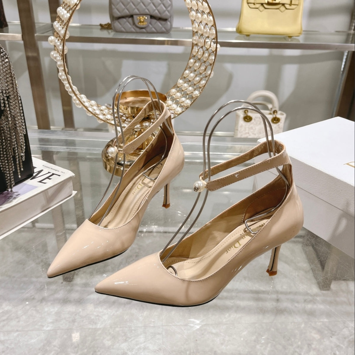 Dior Pearl Ankle-Strap Pump