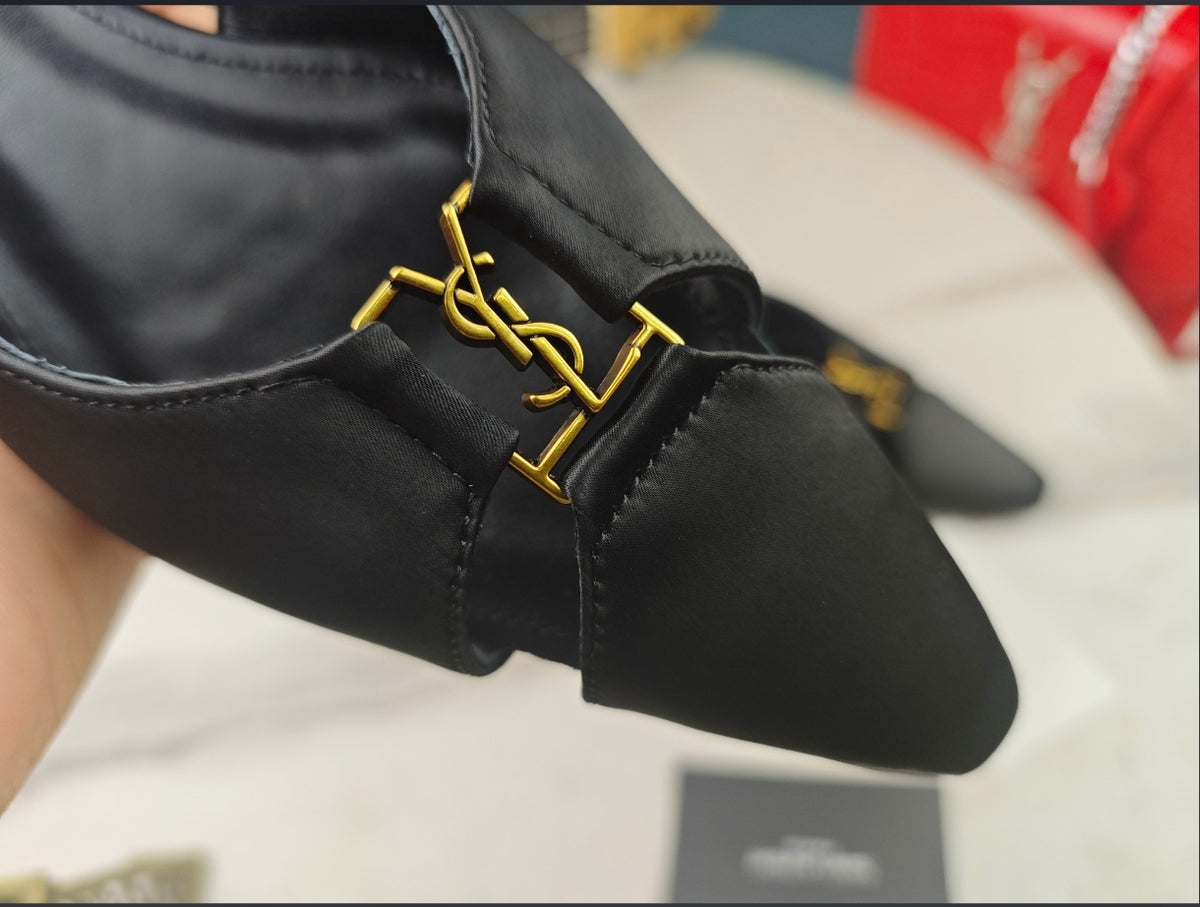 Saint Laurent Babylone Breteuil Slingback Pumps