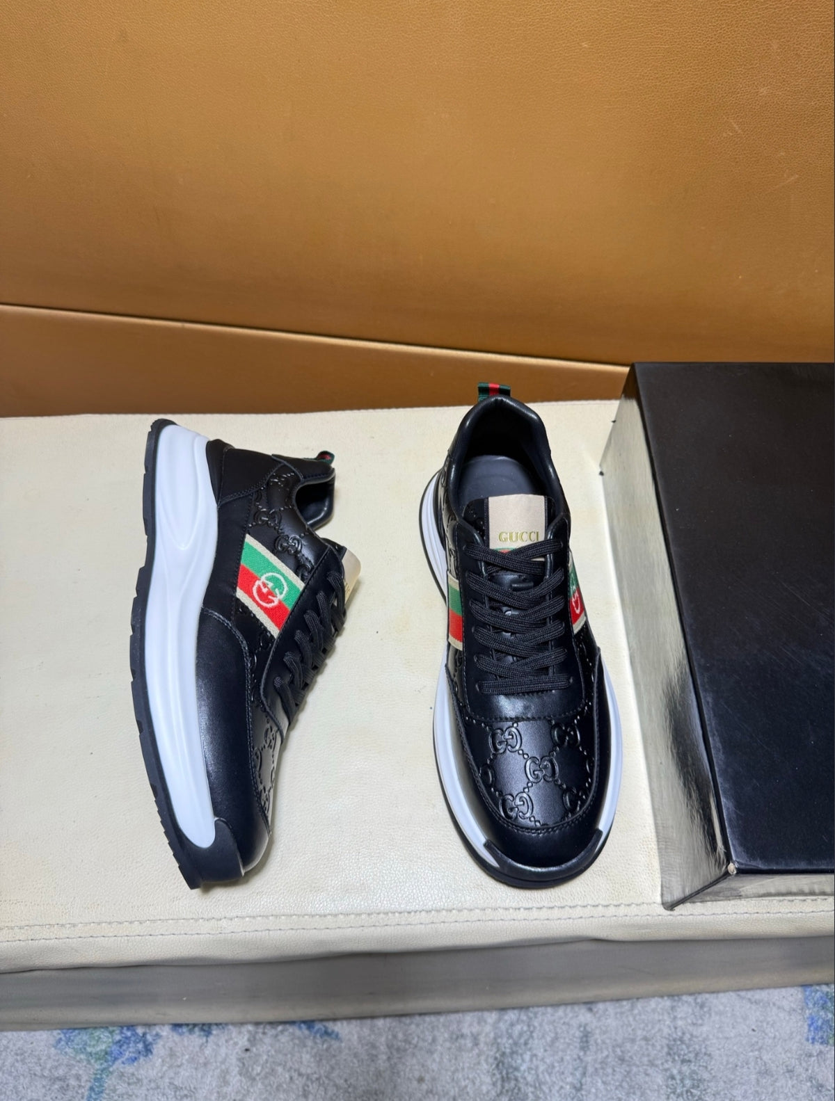 Gucci Re-Web Sneaker – Black GG Leather