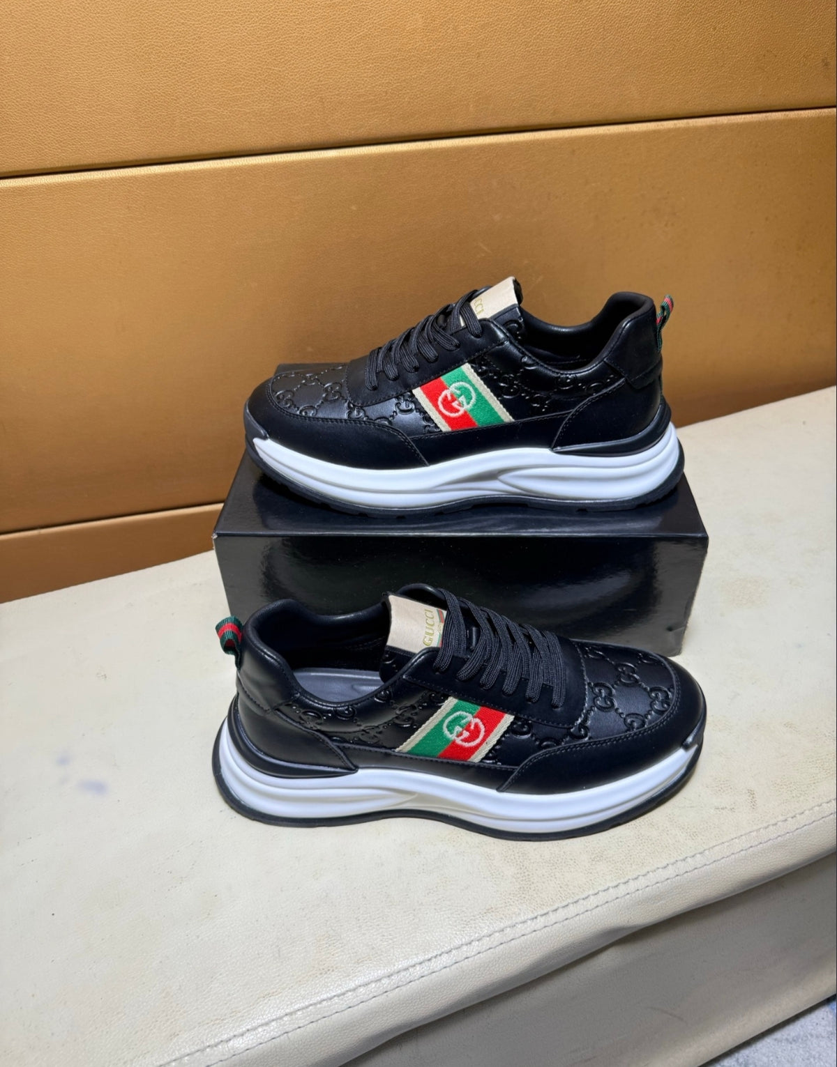 Gucci Re-Web Sneaker – Black GG Leather