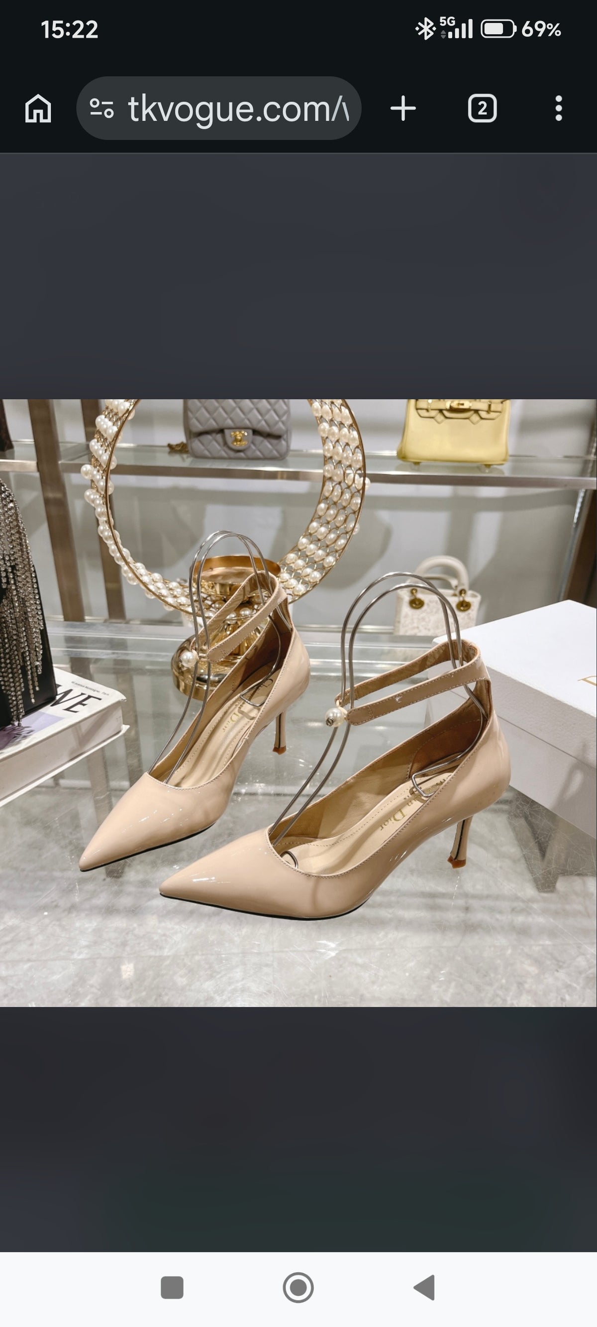 Dior Pearl Ankle-Strap Pump
