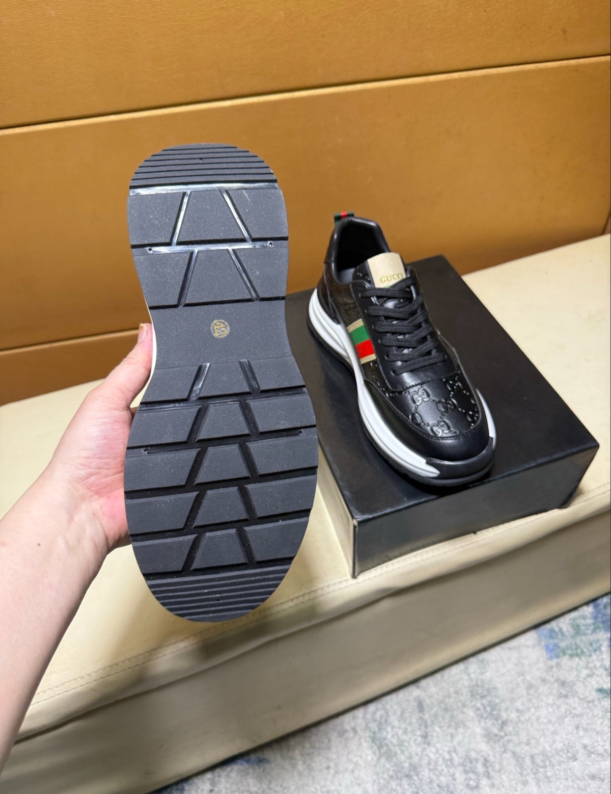 Gucci Re-Web Sneaker – Black GG Leather