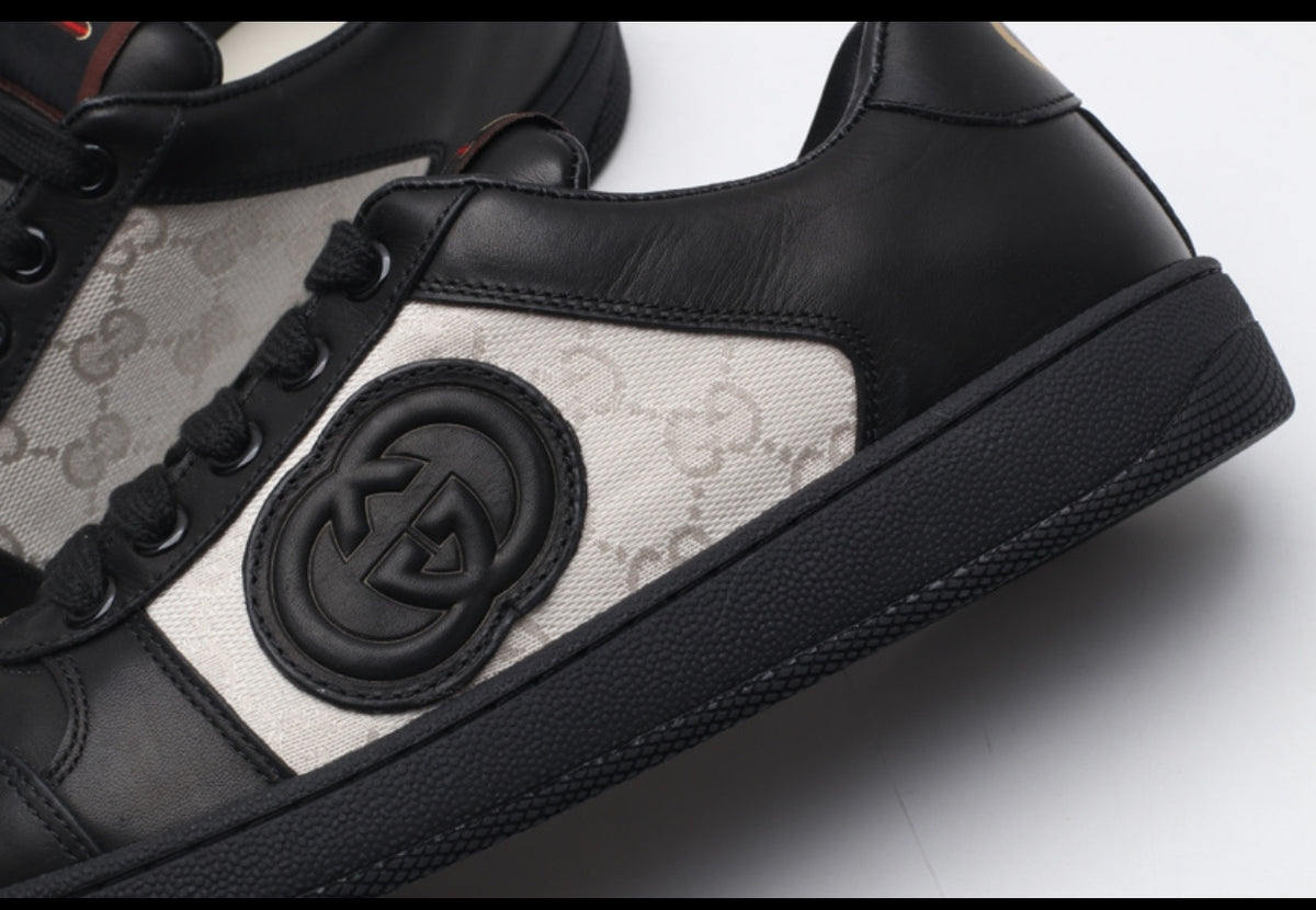 Gucci G74 GG Canvas & Leather Logo-Patch Sneaker