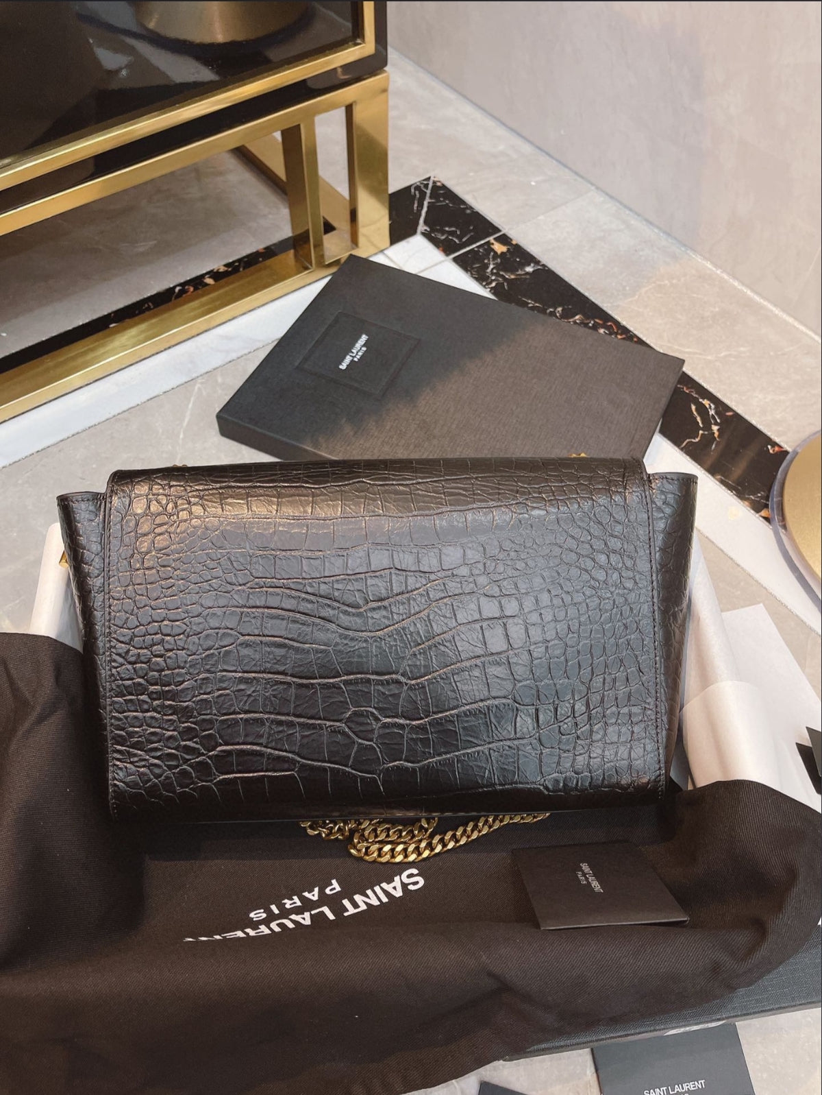 Saint Laurent Cassandre Chain Wallet