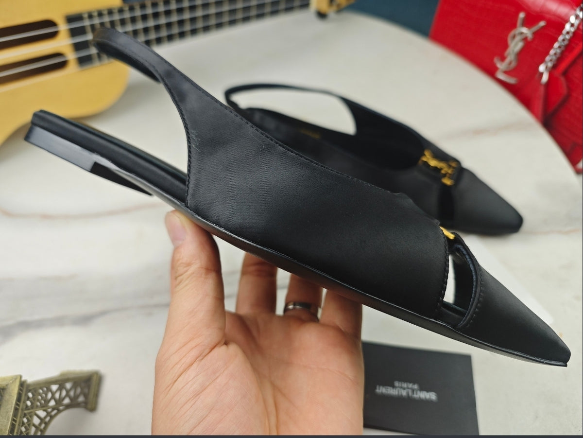 Saint Laurent Babylone Breteuil Slingback Pumps