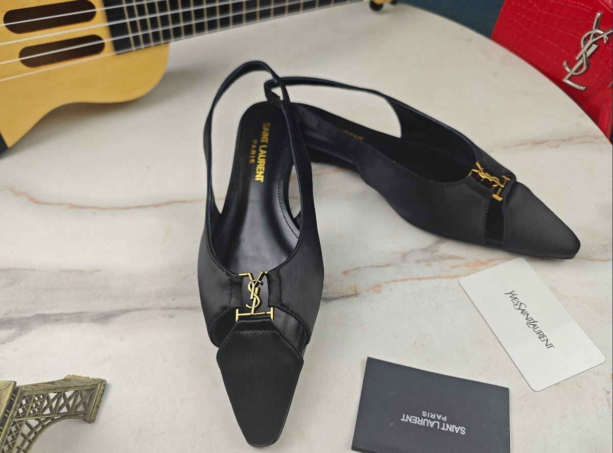 Saint Laurent Babylone Breteuil Slingback Pumps