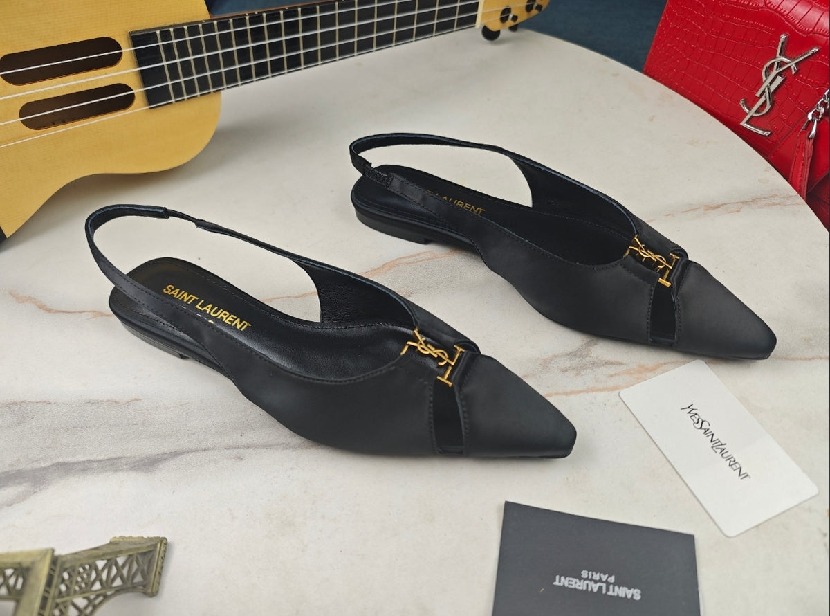 Saint Laurent Babylone Breteuil Slingback Pumps