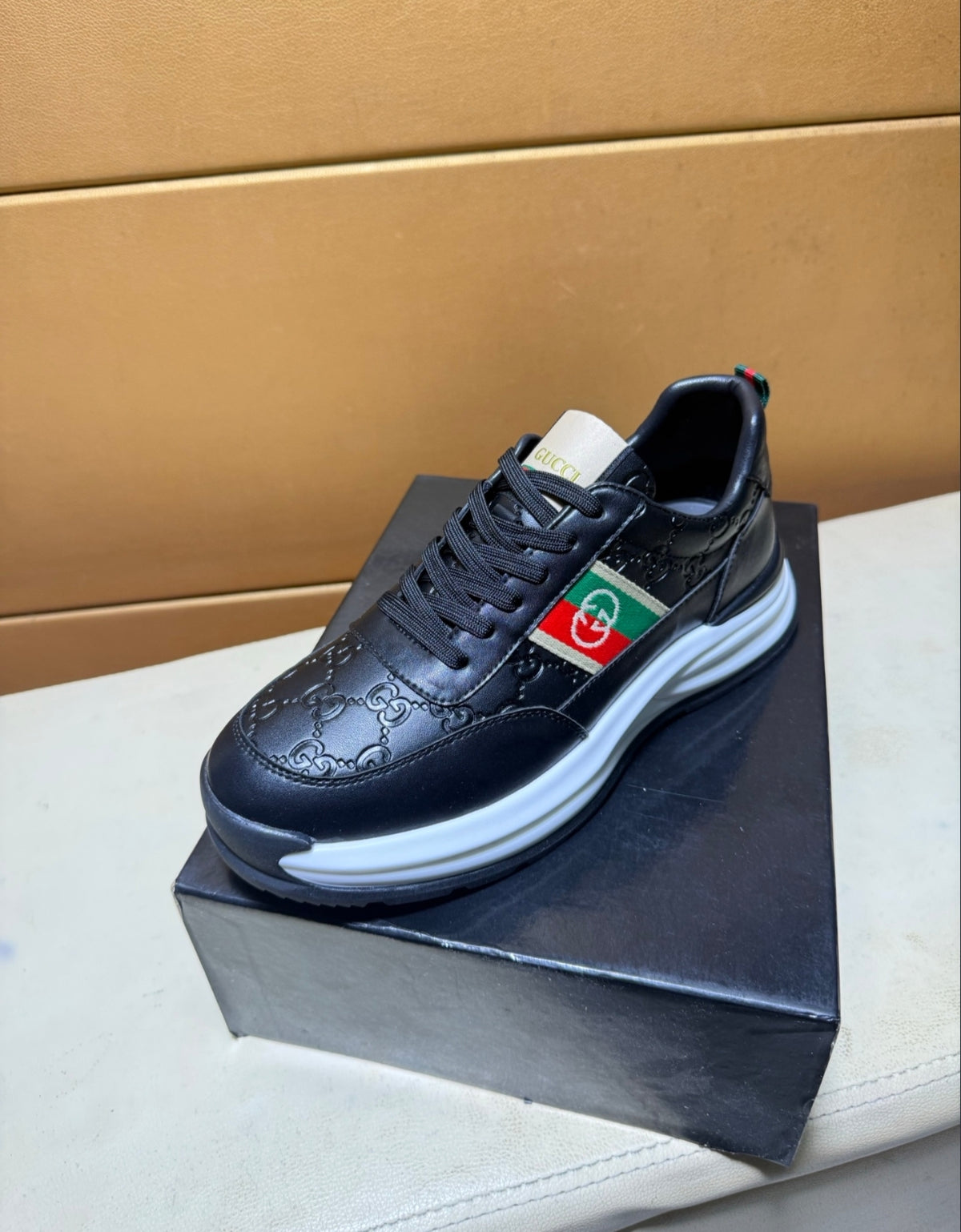 Gucci Re-Web Sneaker – Black GG Leather