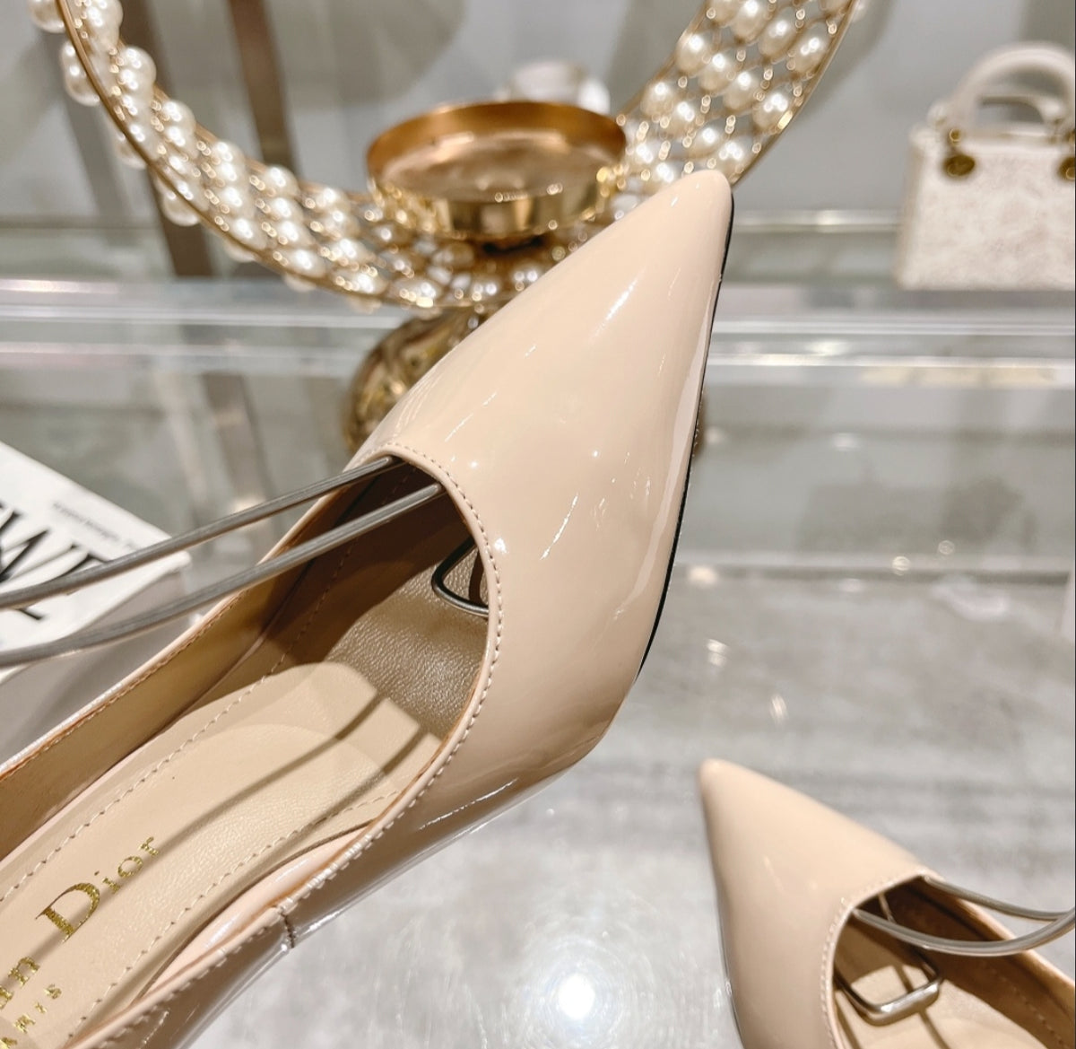 Dior Pearl Ankle-Strap Pump